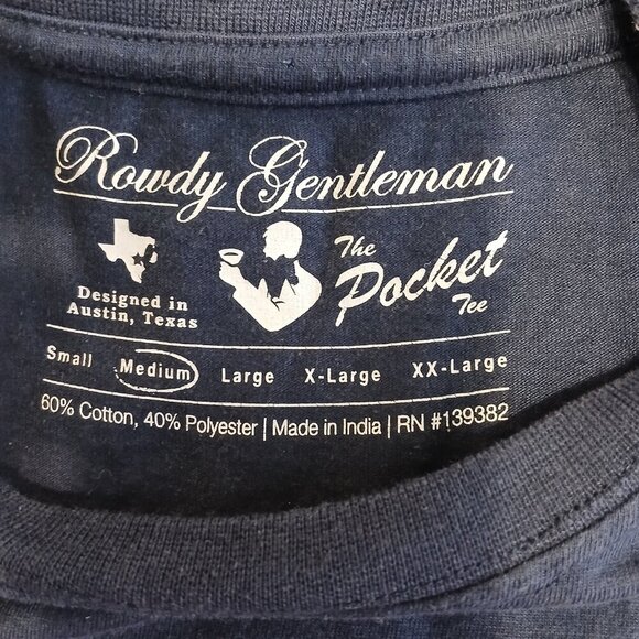 ROWDY GENTLEMEN RONALD REAGAN TSHIRT, NAVY, SHORT SLEEVE, SIZE MED - Picture 6 of 7